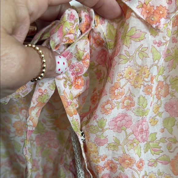 Vintage Floral Short Sleeve Sheer Dress ( homemade ) - Picture 4 of 9